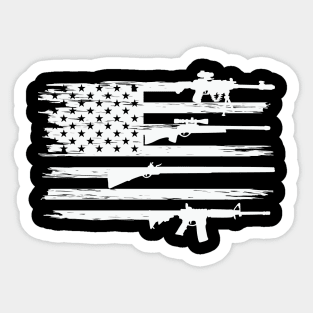 Us Veteran Guns Weapons Sticker